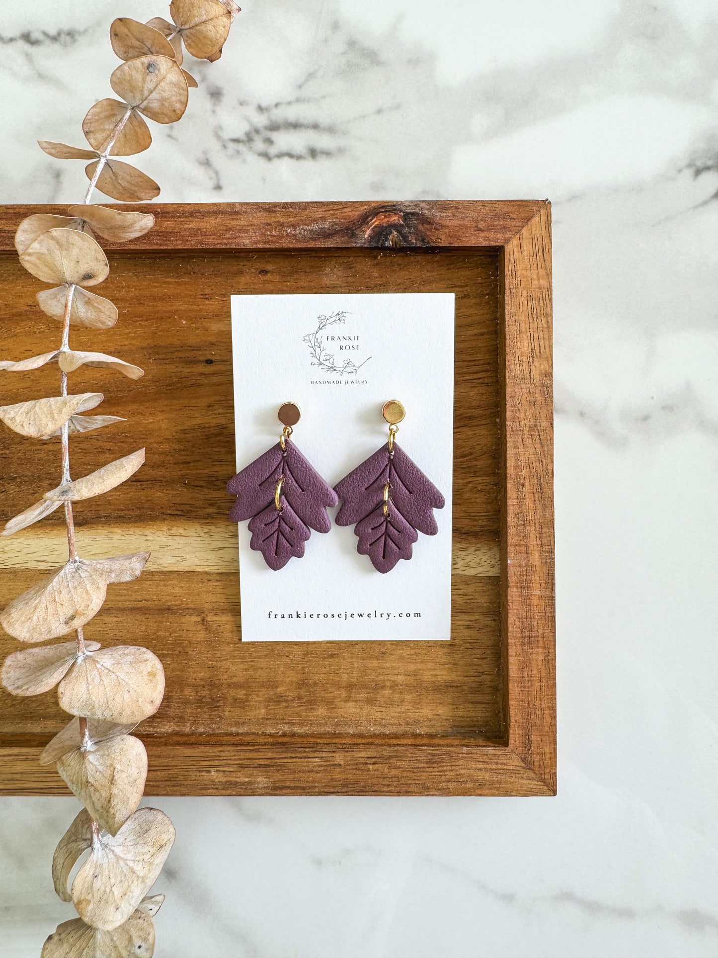 Fall Leaves | Golden Harvest Collection | clay earrings