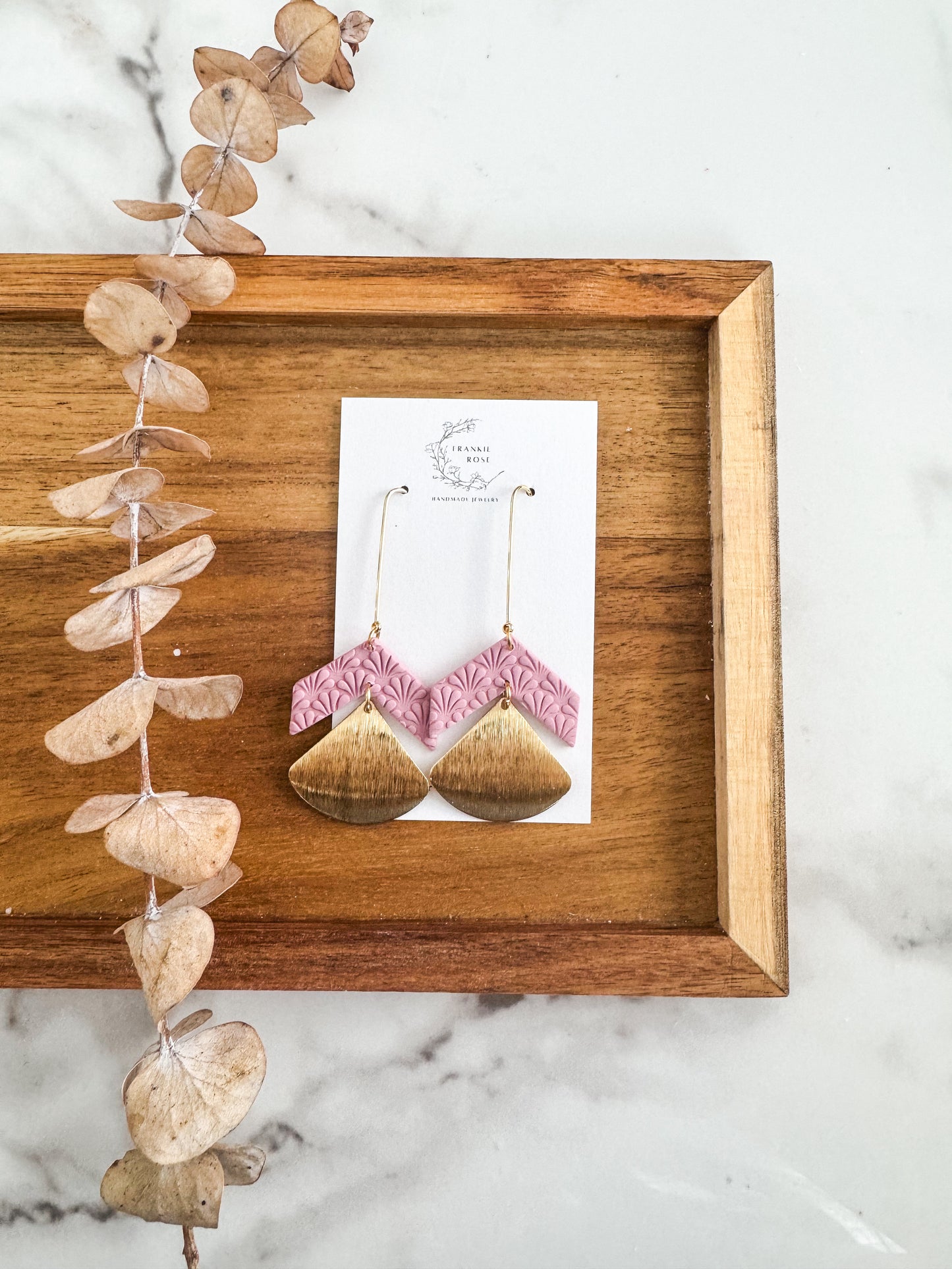 pink chevron dangles | Sweetheart Collection