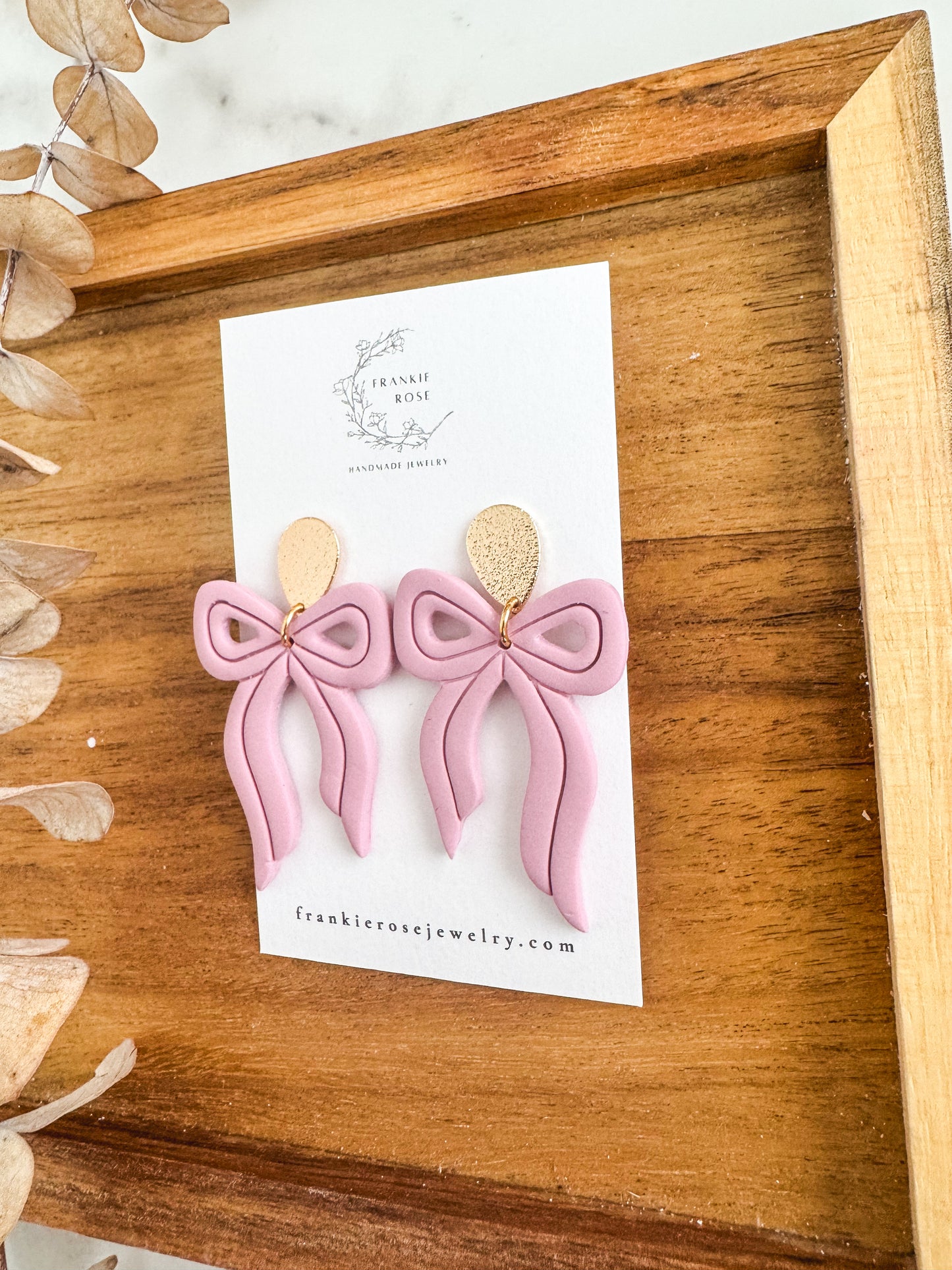 Large pink bow dangles | Sweetheart Collection