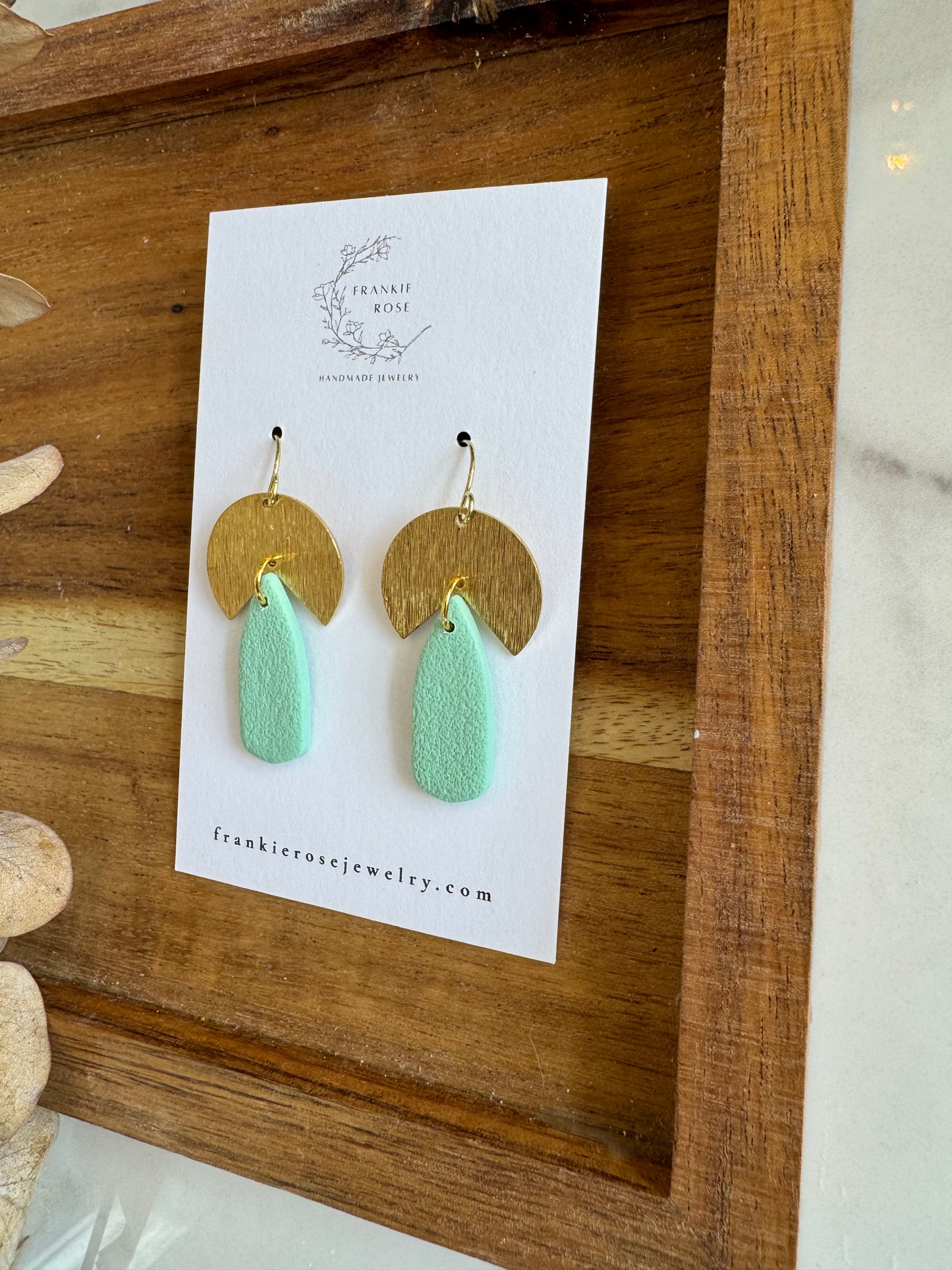 Aquamarine texture dangles