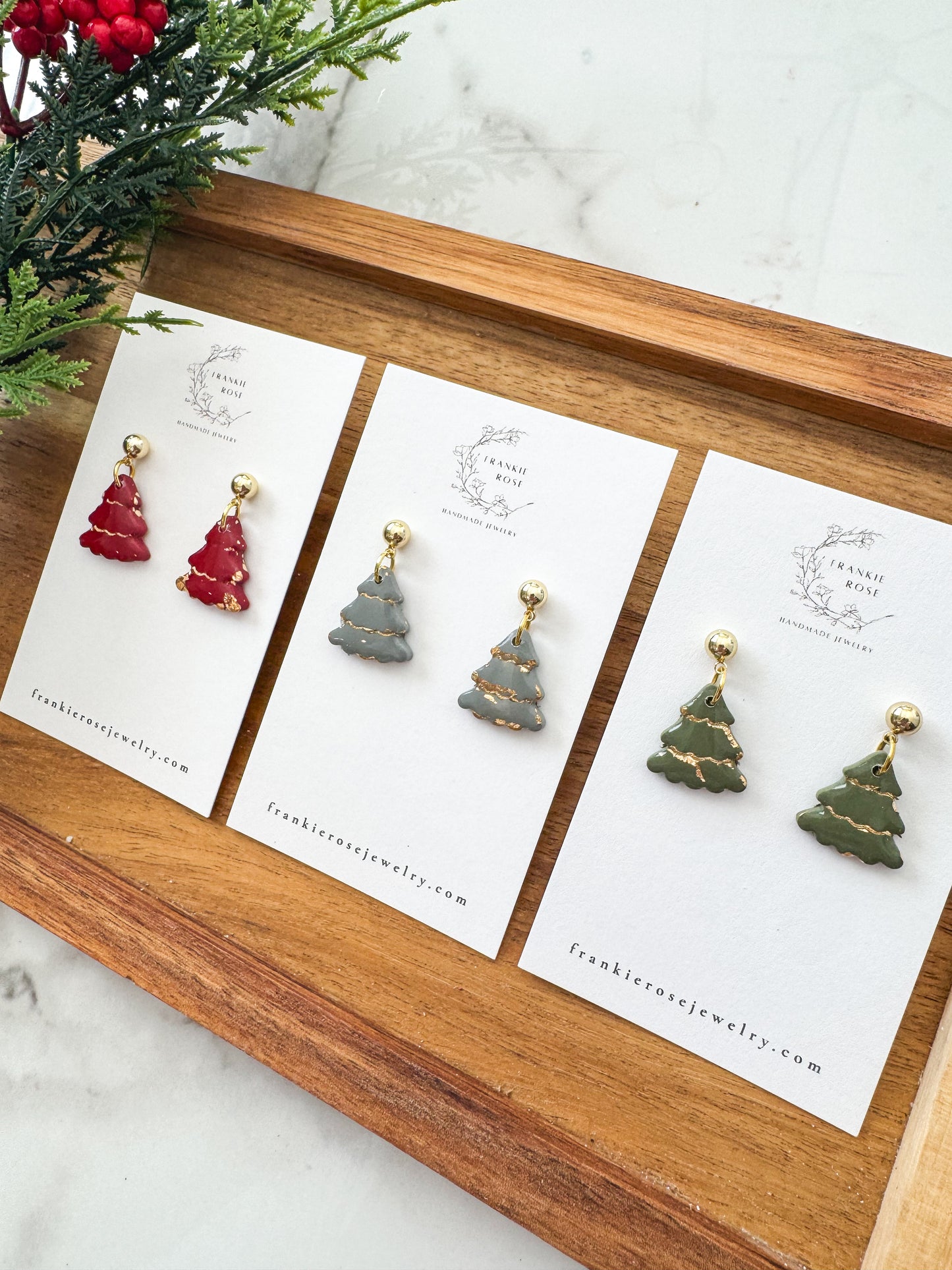 gold flake christmas trees