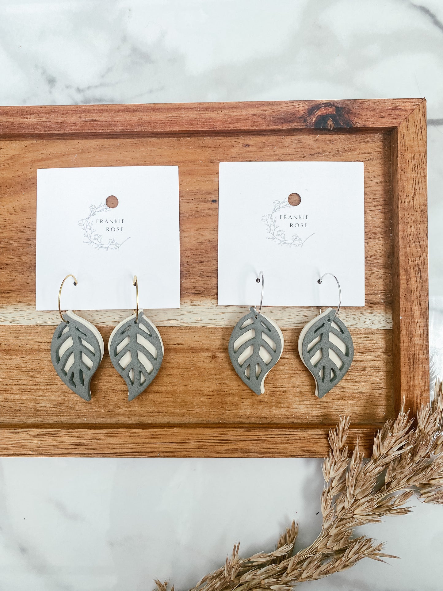 Layered Leaf hoops