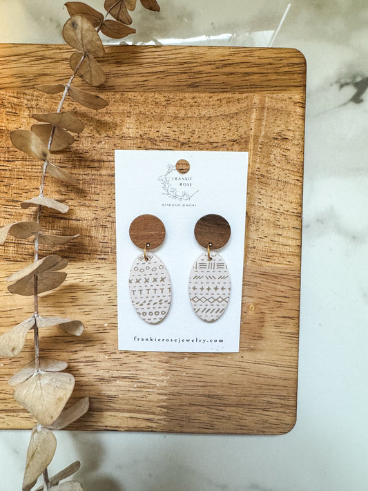 light pink ovals | clay earrings