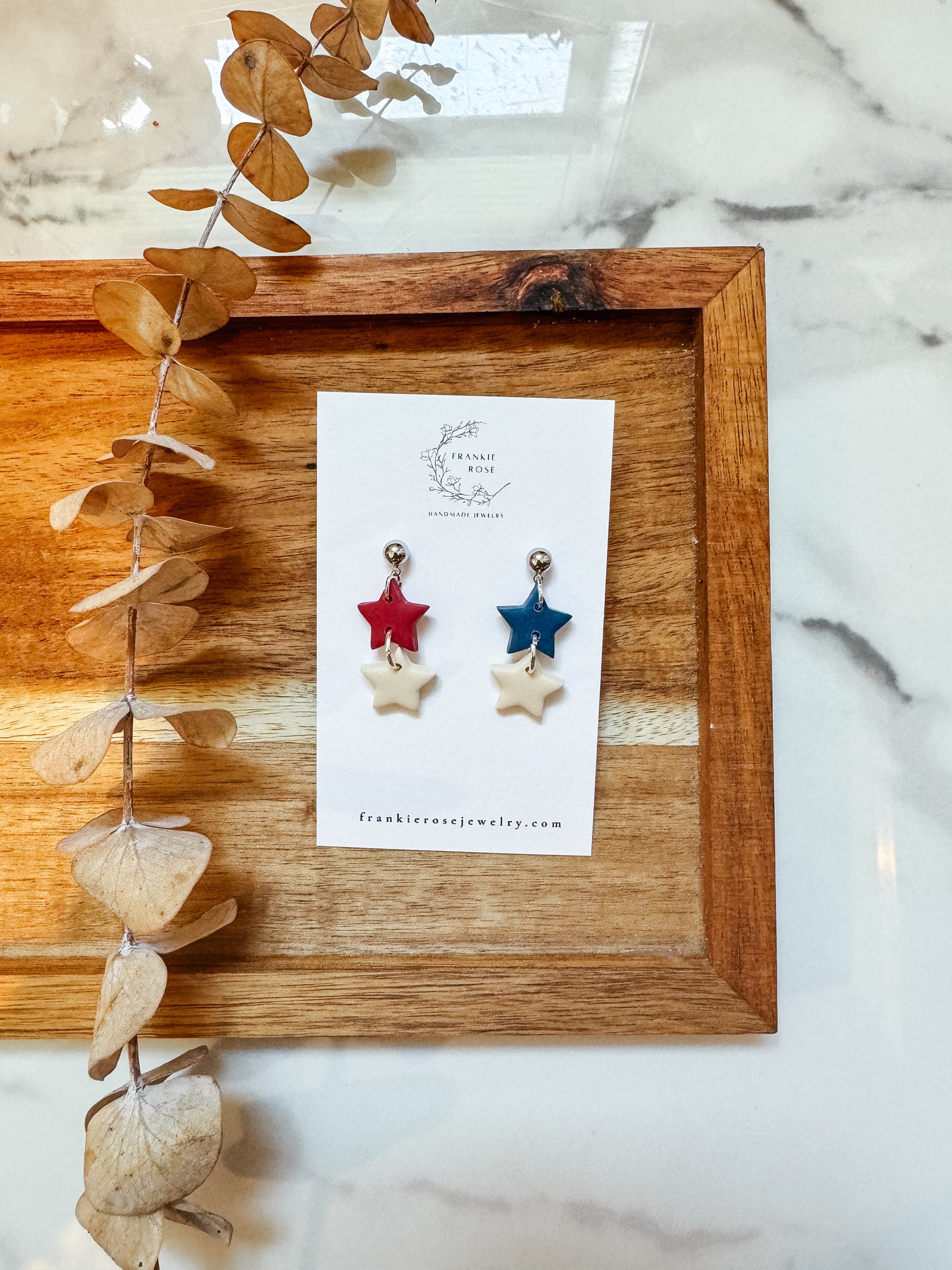 double stars | stars and stripes | polymer clay