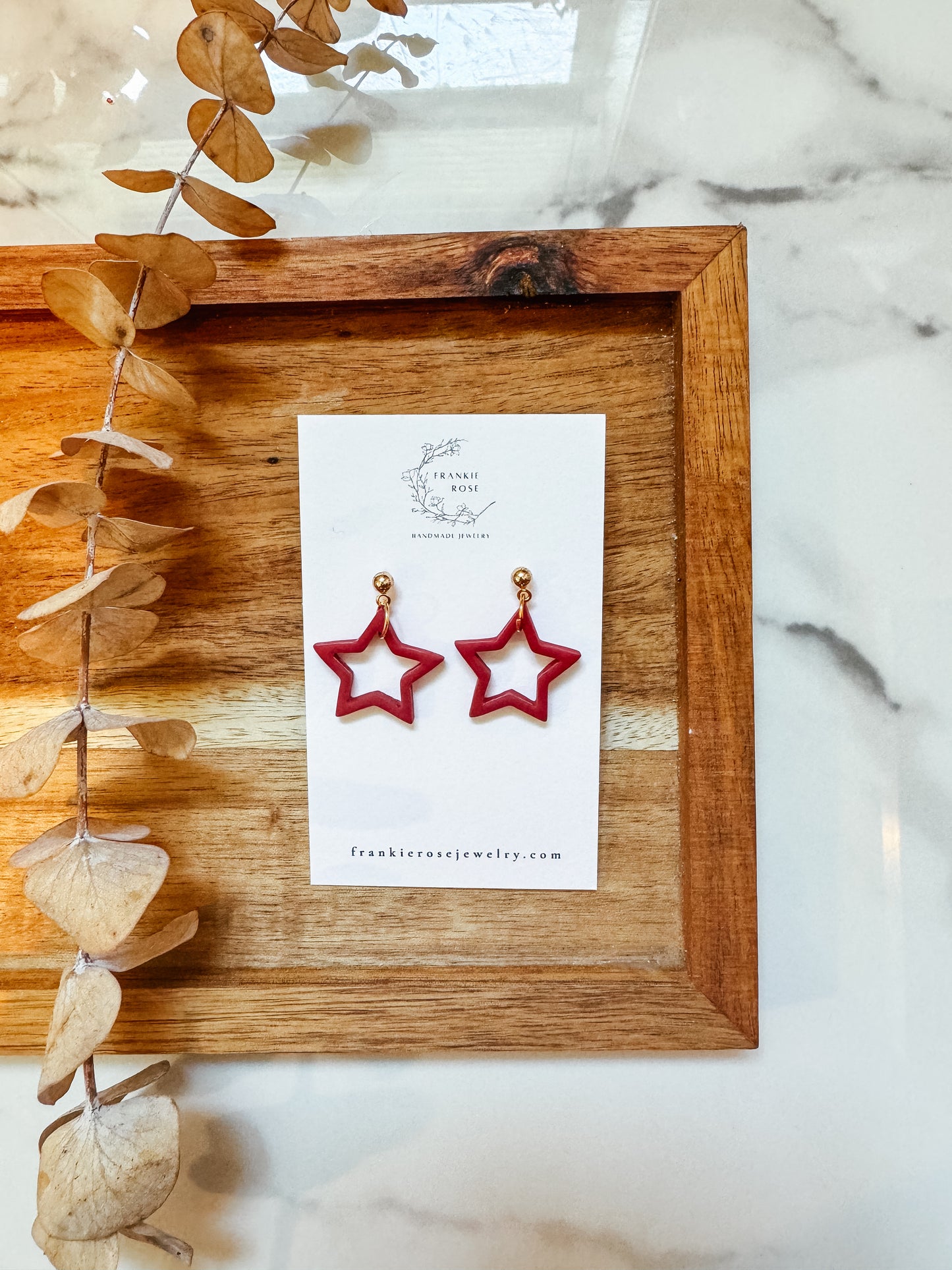 hallow stars | stars and stripes | polymer clay earrings