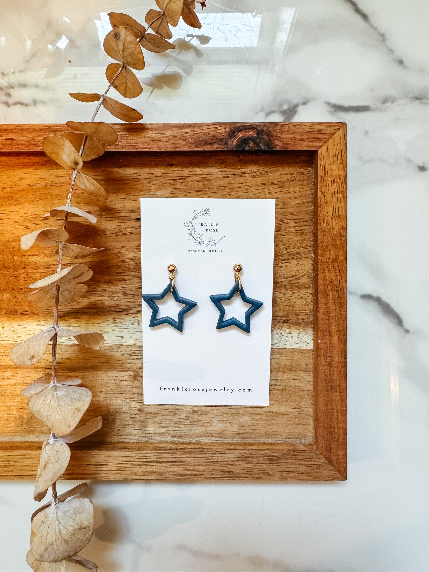 hallow stars | stars and stripes | polymer clay earrings