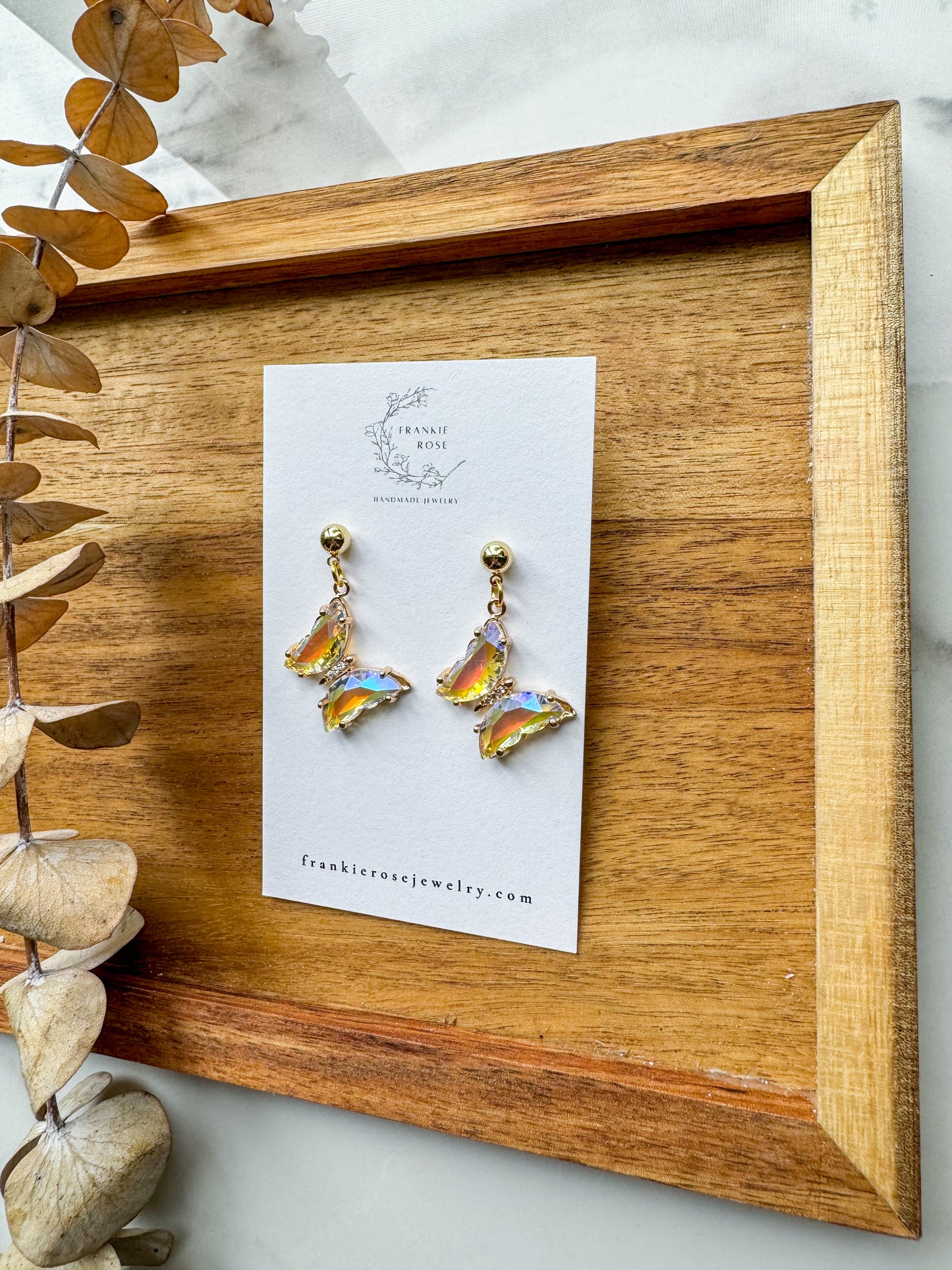 Iridescent butterfly | earrings