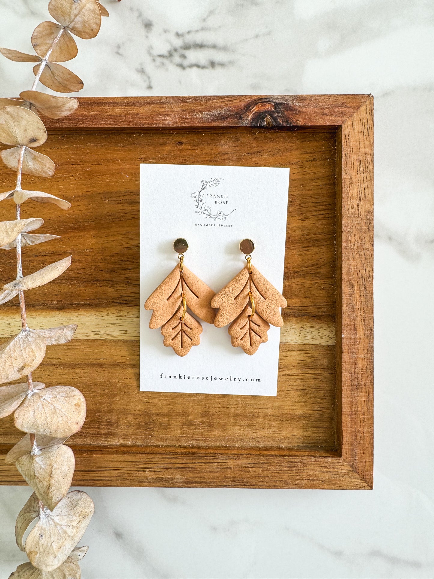 Fall Leaves | Golden Harvest Collection | clay earrings