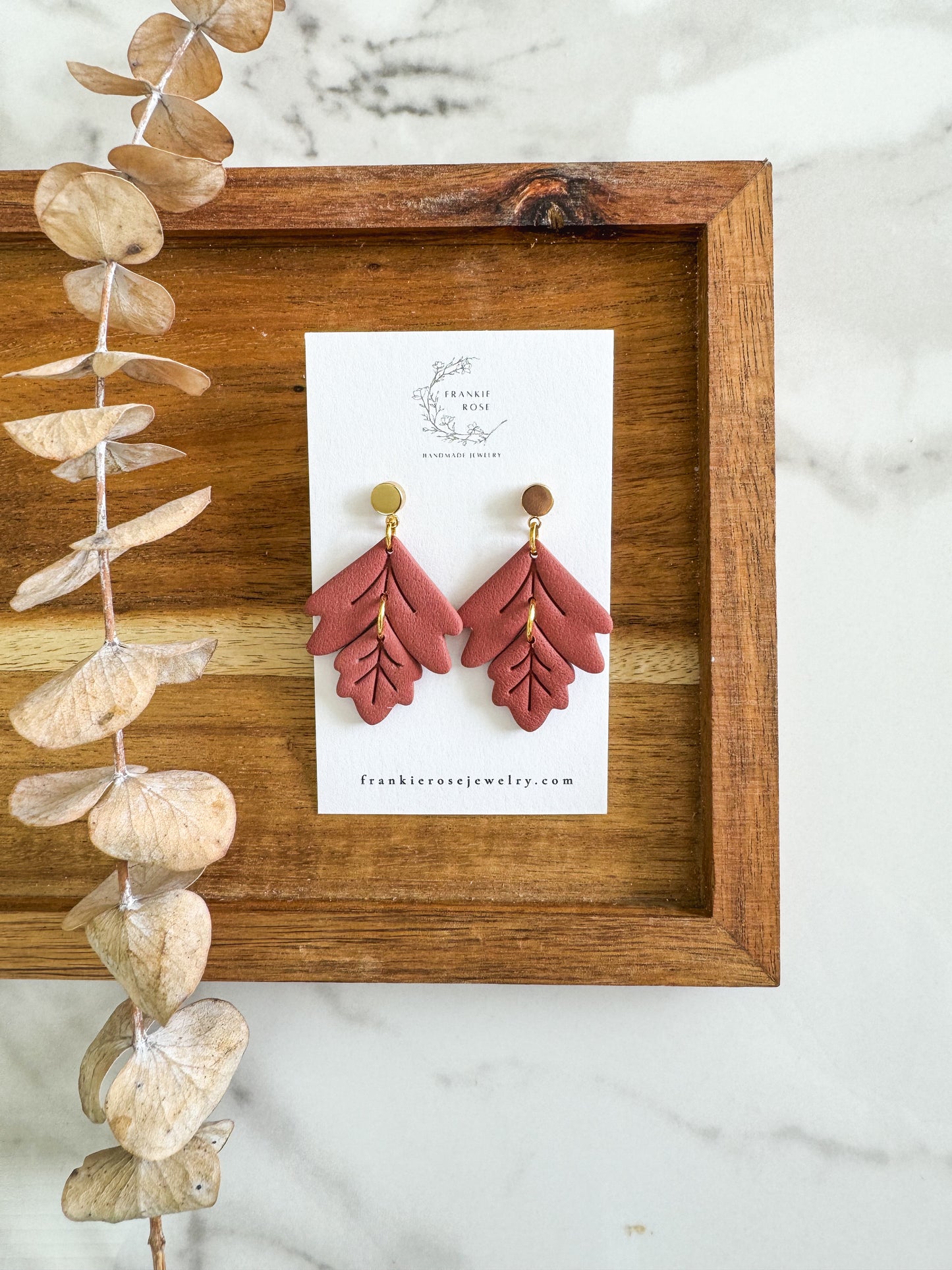 Fall Leaves | Golden Harvest Collection | clay earrings