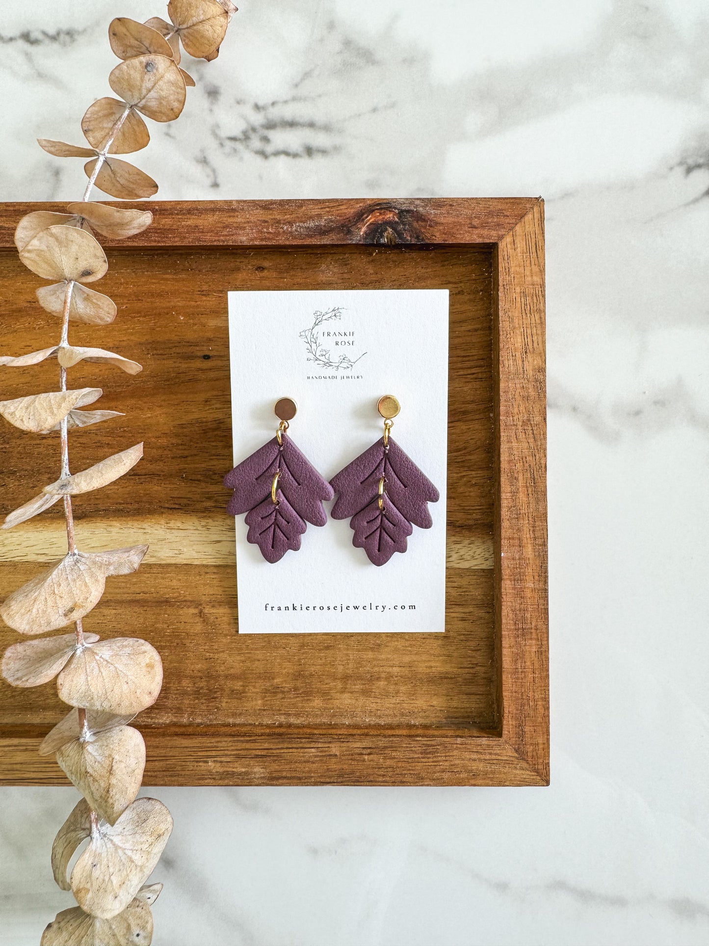 Fall Leaves | Golden Harvest Collection | clay earrings