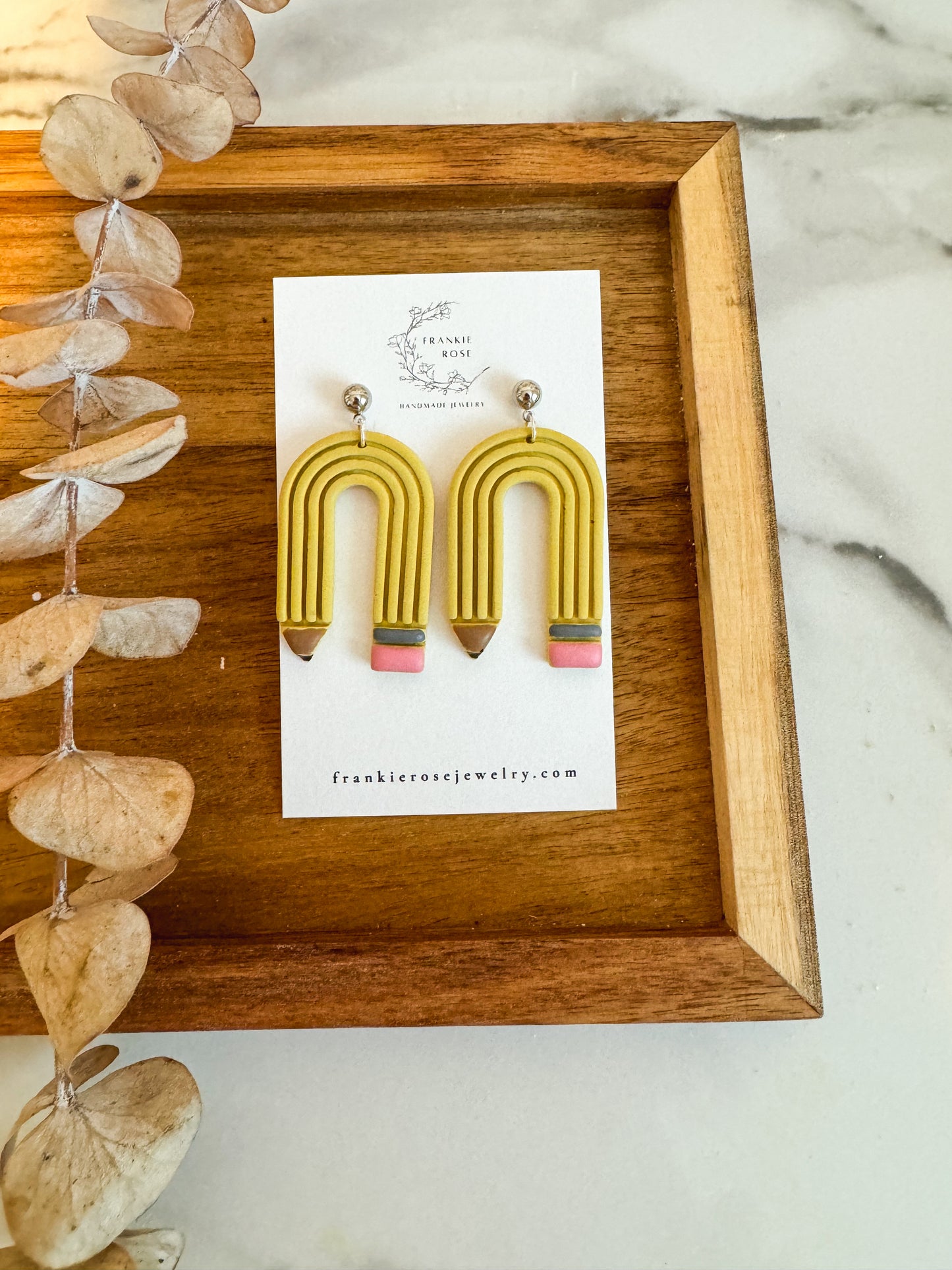 Pencil Arch | Clay earrings