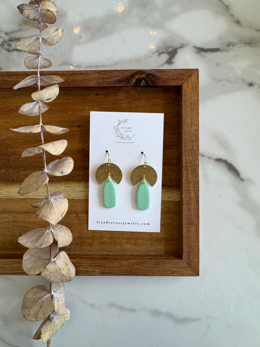 Aquamarine texture dangles