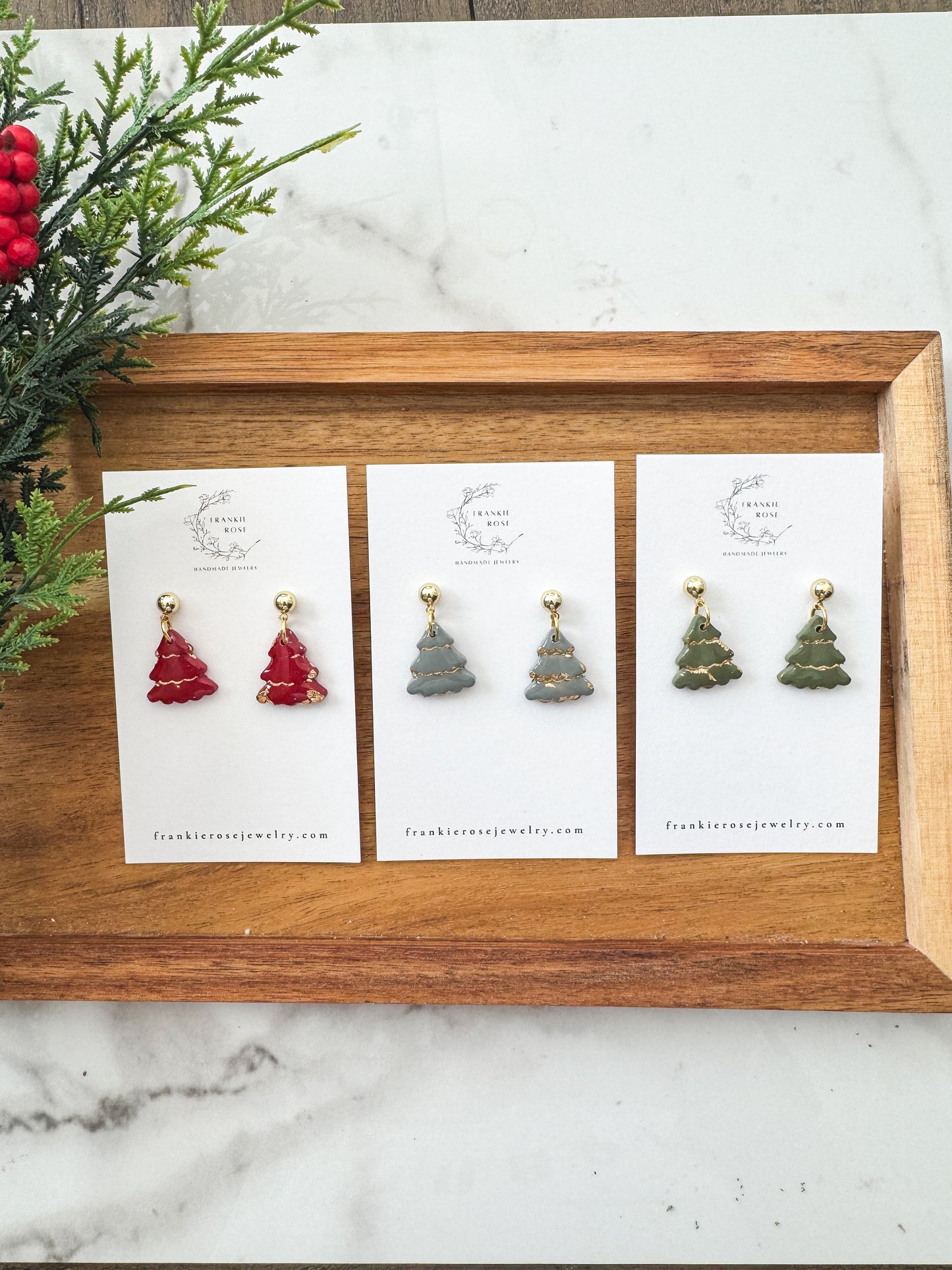 gold flake christmas trees