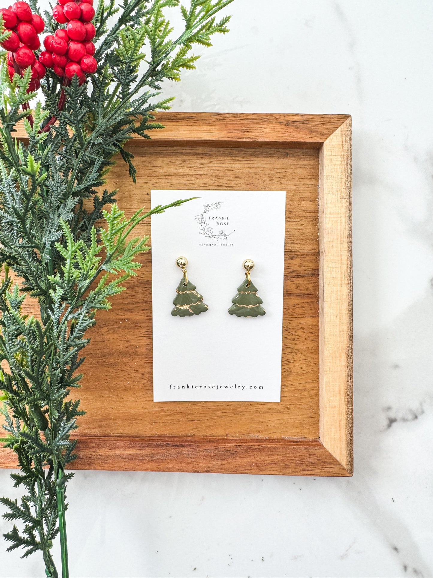 gold flake christmas trees