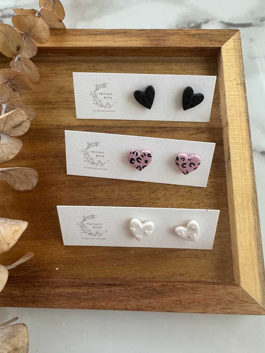 Heart studs