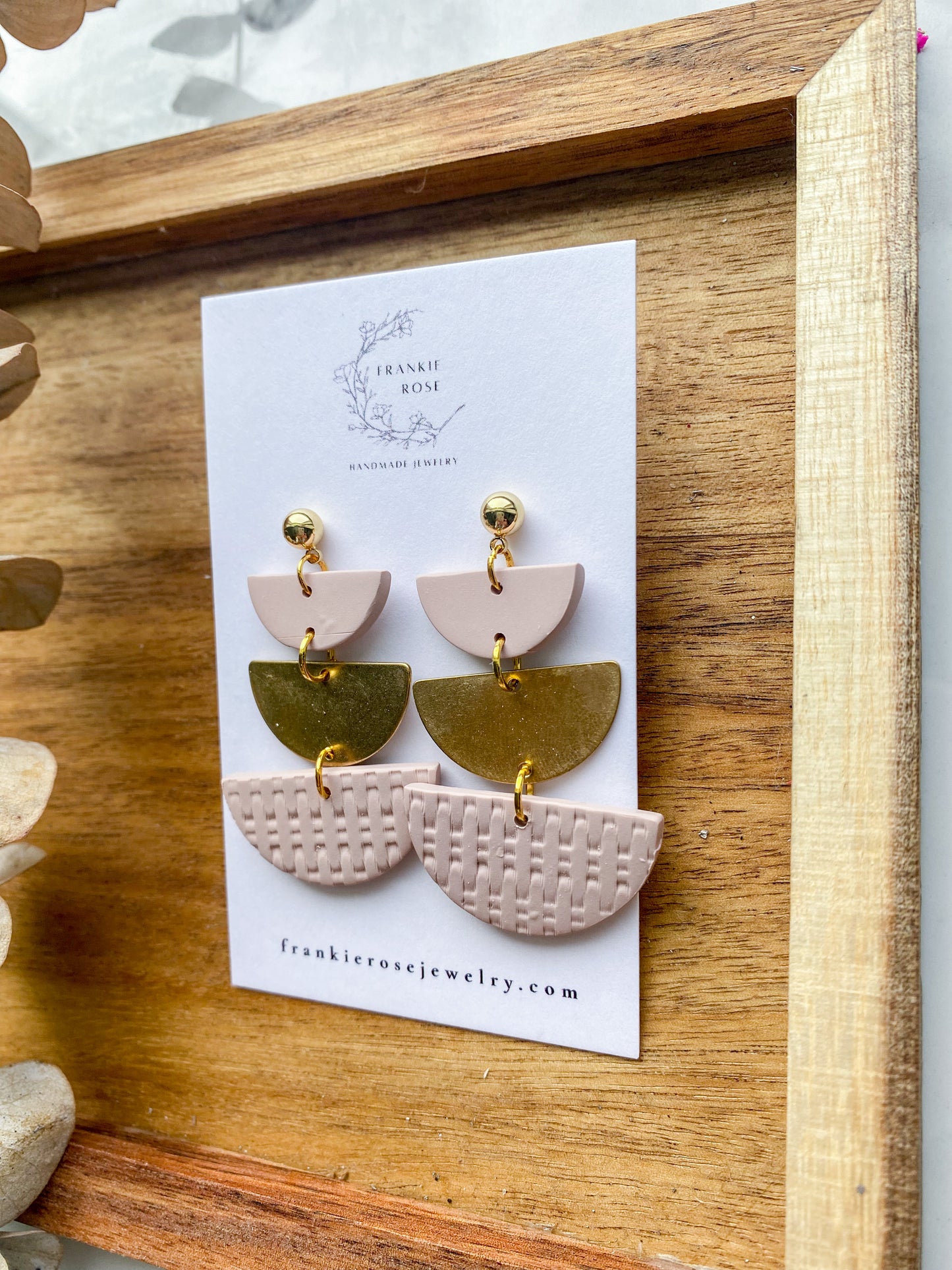 Light Rose | Earthy Goodness Collection | Clay Earrings