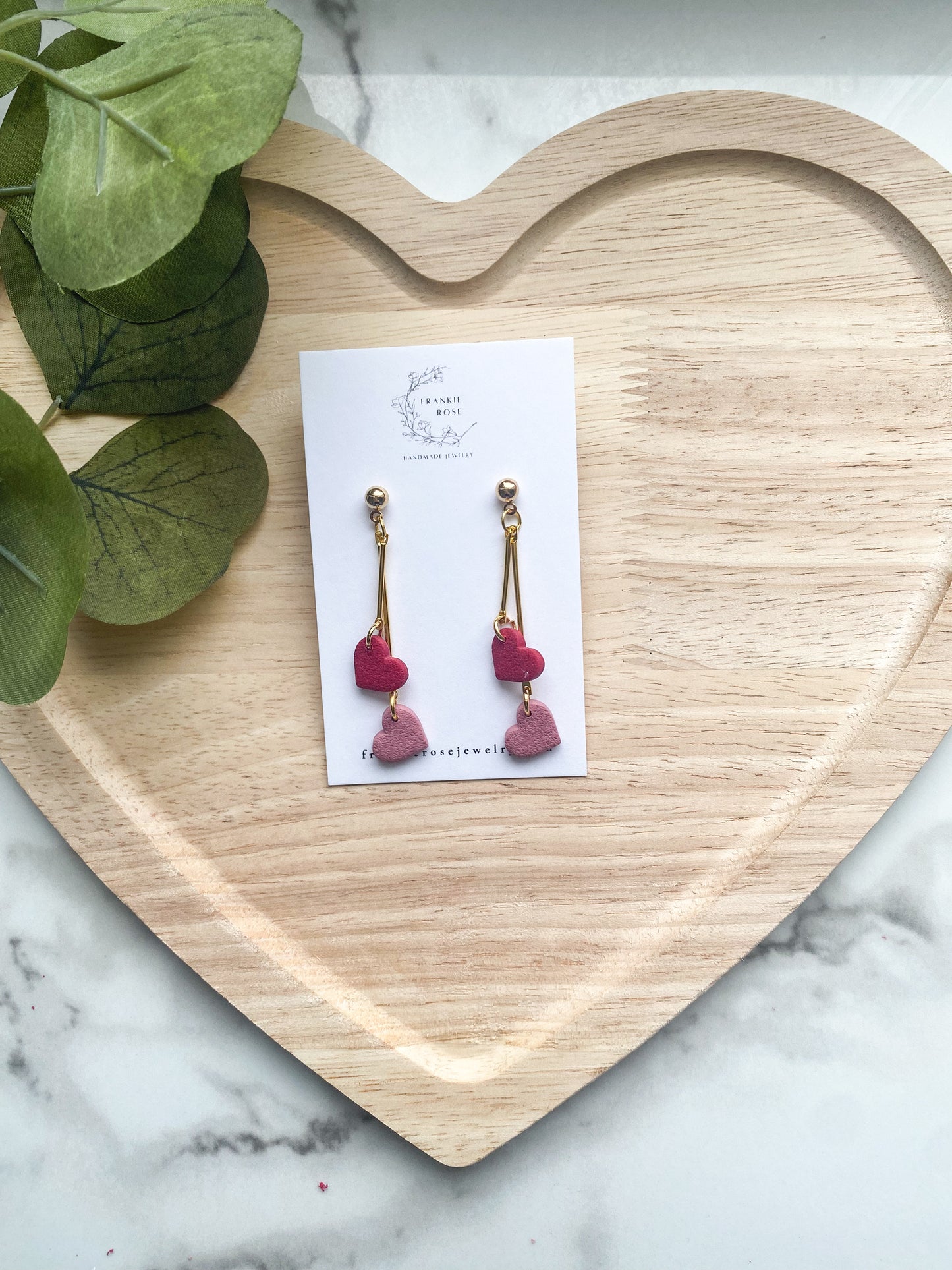 mini hearts | Valentines Day | Clay earrings