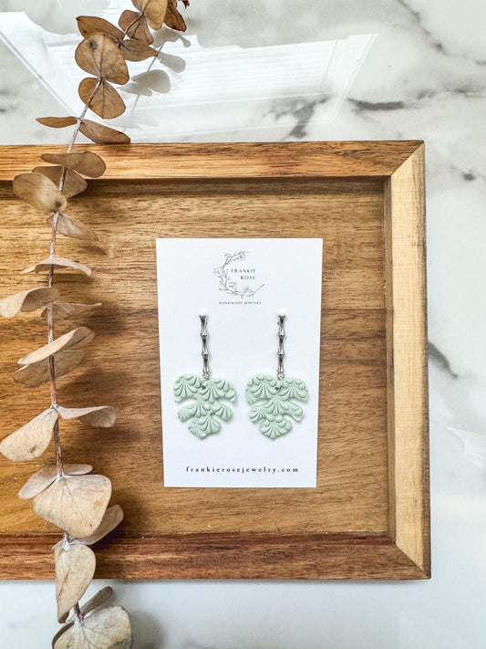 Monstera leaf | clay earrings | Spring Floral Collection