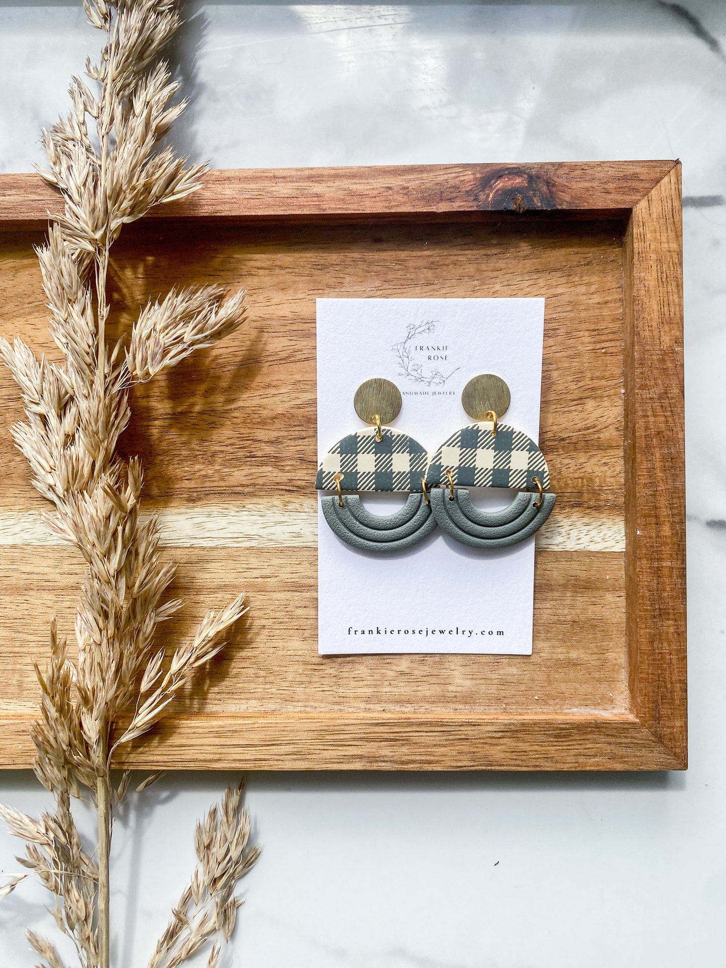 Green Plaid Semi Circle | Fall Fun Collection