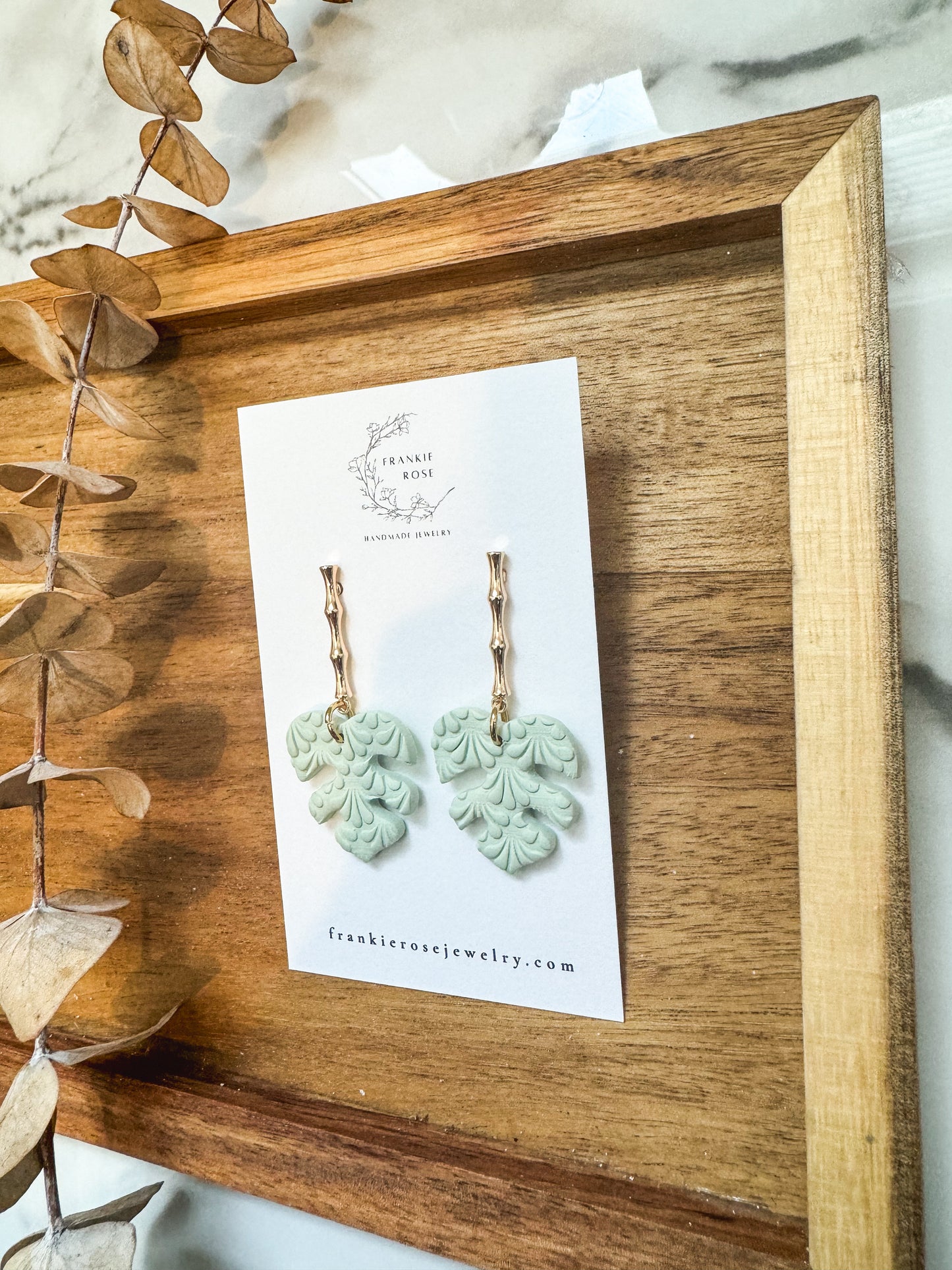 Monstera leaf | clay earrings | Spring Floral Collection