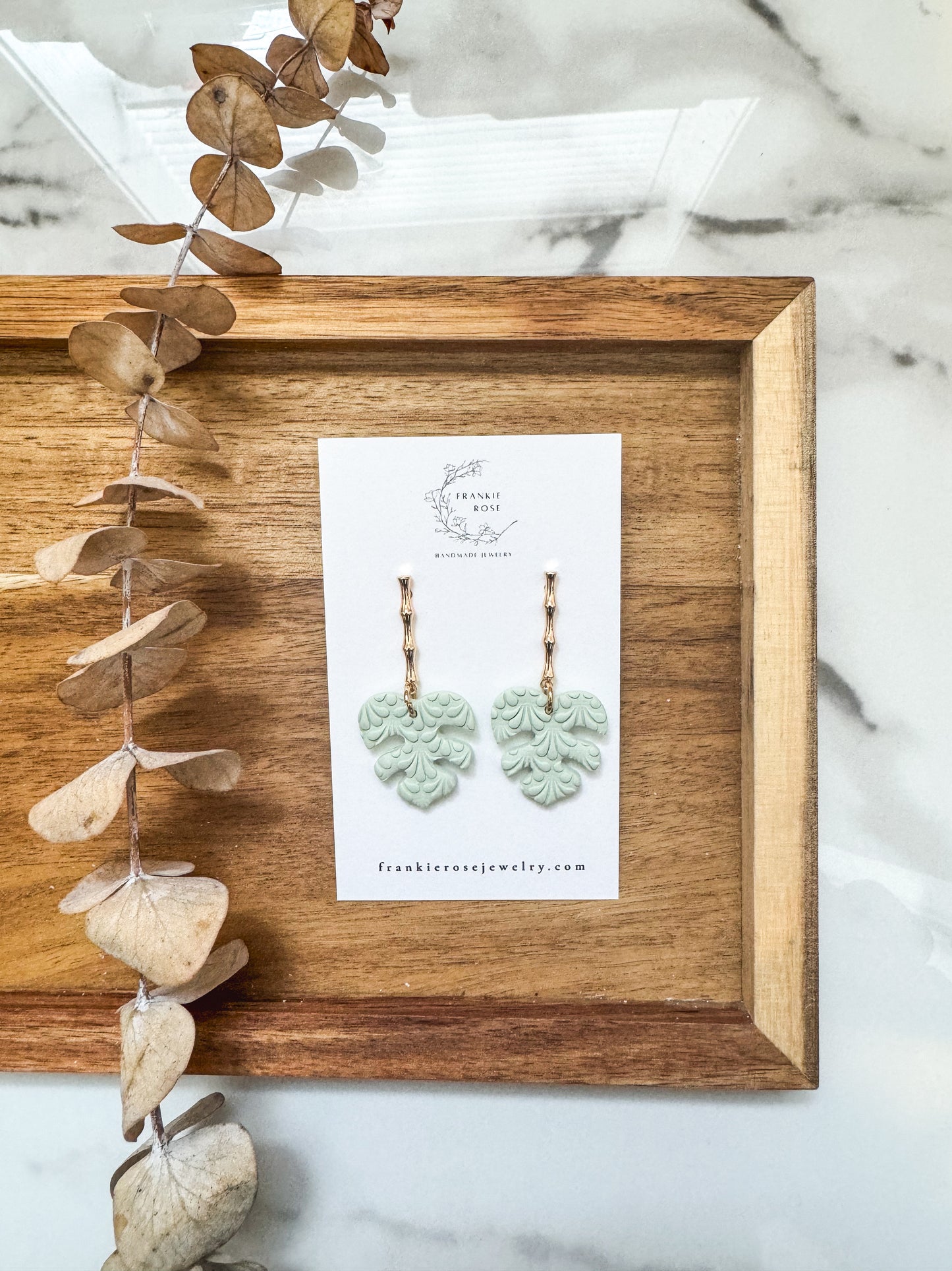 Monstera leaf | clay earrings | Spring Floral Collection