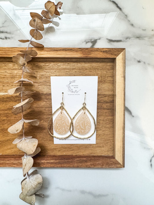 translucent teardrops | clay earrings | Spring Floral Collection